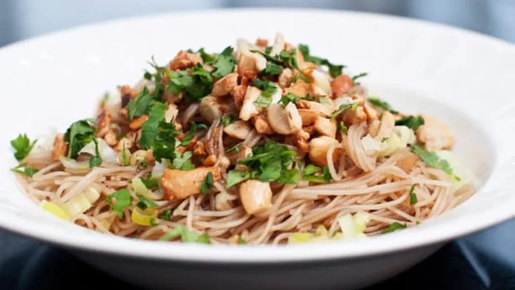 Los fideos de arroz chinos, son una excelente variante vegana