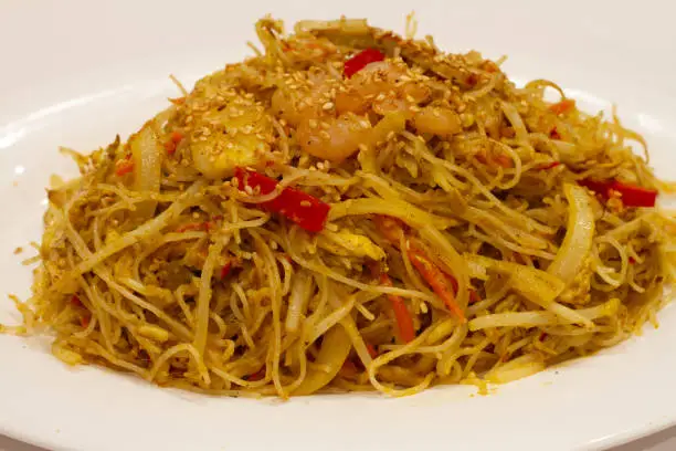 Los fideos de arroz con salsa de soja es una variante imperdible de la comida vegana