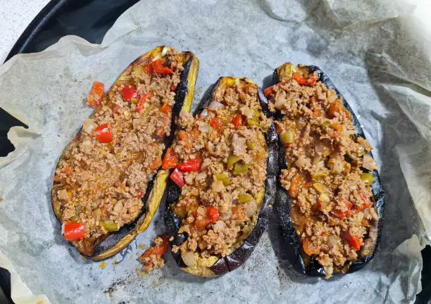 Las berenjenas rellenas con arroz conforman un gran plato vegetariano