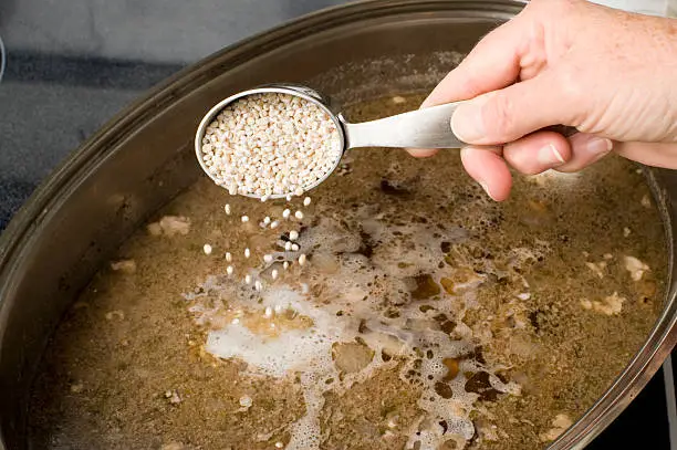 La quinoa se cuece con agua o caldo hirviendo durante unos 15 minutos